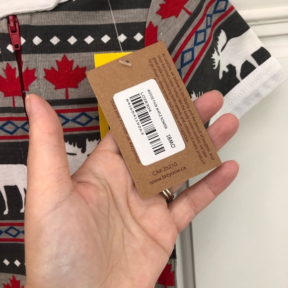 NWT LAZY ONE Moose Fair Maple Infant Romper - Picture 8 of 10